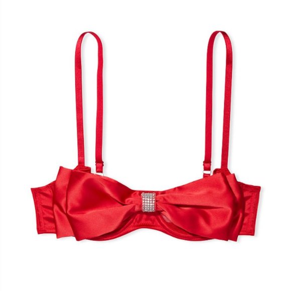 VS Wicked Unlined Bow Balconette Bra dream angels 32C - Picture 2 of 4